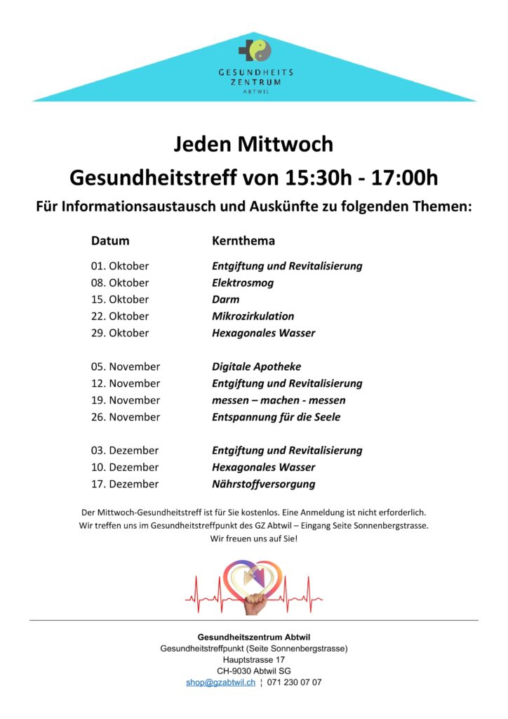Programm Gesundheitstreff